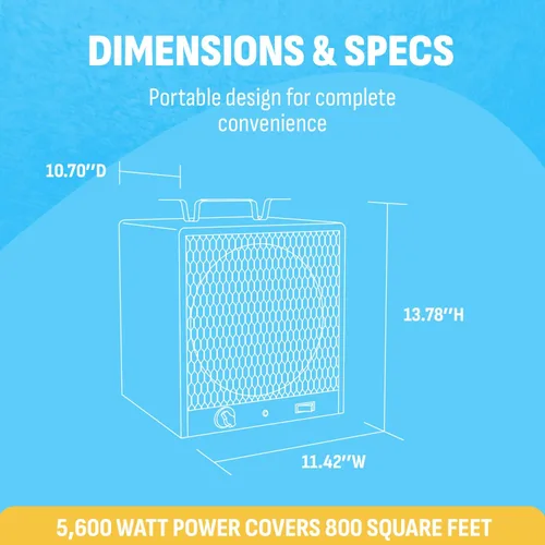 Miniatura 7 de newair G56 5600 W calentador de cochera – Get Fast calor para 560 SQ. cuadrados