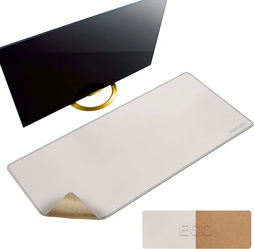 Miniatura 27 de MAIDERN Cubierta de mesa estrecha de 39.4" x 7.9", tapete reversible de cuero y corcho para mesa consola, protector de mesa largo y delgado