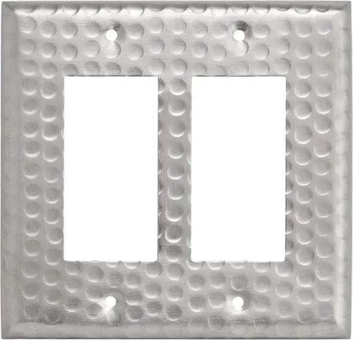 Miniatura 10 de Monarch Abode placa de pared basculante de una banda, placa de pared de cobre puro martillado a mano para un solo interruptor, cubierta decorativa
