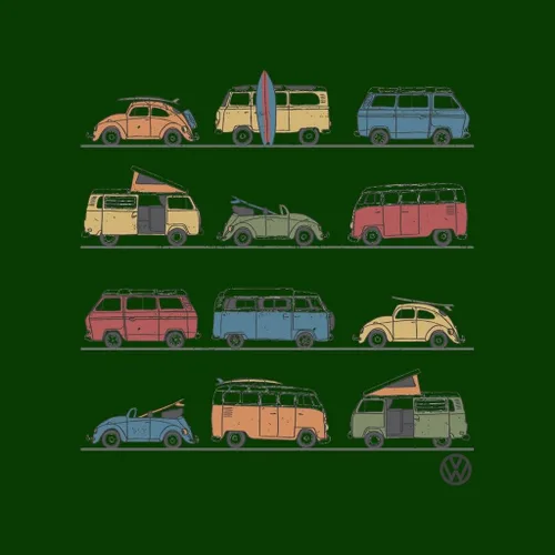 Miniatura 2 de Volkswagen Vans and Beetles Men's Sweatshirt