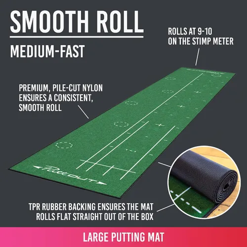 Miniatura 5 de PuttOut Alfombrilla grande para golf (144.5 x 26.4 in)