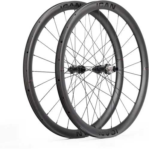 Miniatura 6 de ICAN AERO40II-41.62 oz/AERO50II-44.27 oz Disco Carbono Bicicleta de Carretera Juego de Ruedas 700C Freno de Disco 0.906 in Ancho Interior Clincher