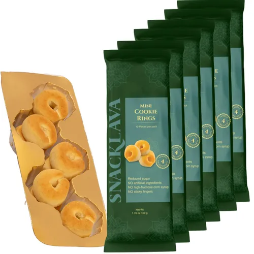 Miniatura 26 de Snacklava Cashew Bird's Nest - Paquete de 6 (24 piezas por paquete) - Sin ingredientes artificiales, colores o conservantes - Pasteles hechos a mano