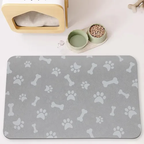 Miniatura 14 de YCT Tapete de comida para gatos – Tapetes de alimentación para perros – Alfombras absorbentes antideslizantes para gatos, 16.9 x 24 pulgadas