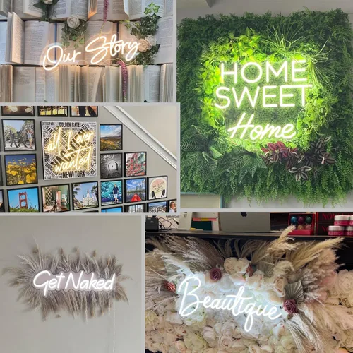 Miniatura 4 de Letrero de neón personalizado para decoración de pared, letrero de neón con nombre Fmaily personalizable para bodas, eventos de fiesta familiar