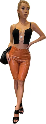 Miniatura 5 de SheIn Camiseta corta sexy con cadena de mariposa para mujer