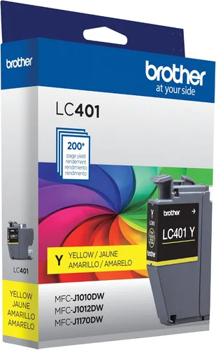 Miniatura 7 de Brother Cartucho de tinta amarillo de rendimiento estándar LC401Y (2 unidades)