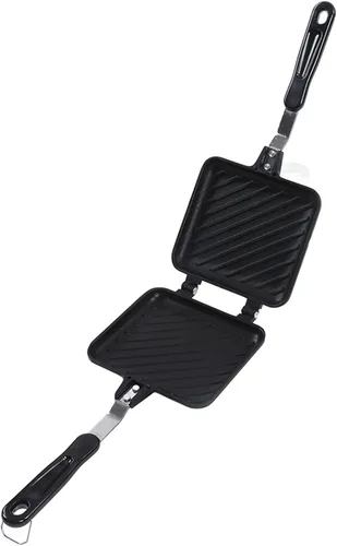 Miniatura 9 de Sartén para sándwich, sartenes de desayuno para evitar pegar panini haciendo panini patrón rejilla adecuada para hacer sándwiches
