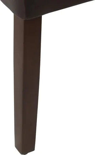 Miniatura 145 de Homepop Silla de comedor con detalles festoneados, sillas de comedor Parsons tapizadas, muebles decorativos para el hogar, tejido gris claro