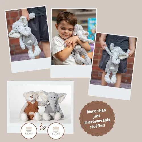 Miniatura 5 de Ellie Warming Plush - Animal de peluche de aromaterapia lavanda para microondas, calentable y refrigerable