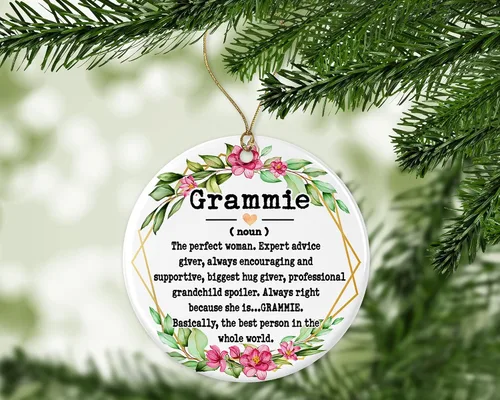 Miniatura 3 de Adorno de sustantivo Grammie – Adorno de Navidad para Grammie – Adorno del Día de la Madre – Regalos de Grammie – Definición de Grammie – Recuerdo