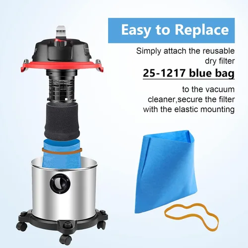Miniatura 5 de 19-3100 bolsas de aspiradora para Stanley: para aspiradora Stanley Shop Vac 5-6 galones/gal aspiradora húmeda y seca 19-3100 Bolsas de filtro 2