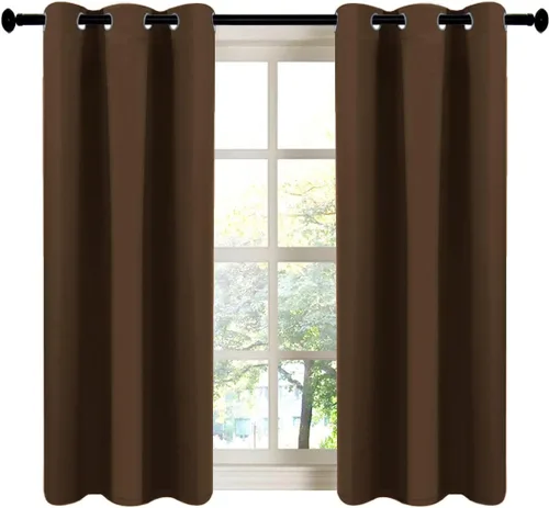 Miniatura 111 de LA PALMA Cortinas opacas con aislamiento térmico y ojales, para sala de estar, dormitorio, paquete de 2 paneles