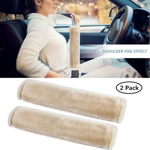 Miniatura 4 de MOONET Paquete de 2 fundas para cinturón de seguridad de automóvil para una conducción más cómoda, funda universal para cinturón de seguridad