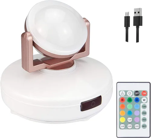 Miniatura 9 de Luces LED de acento que funcionan con pilas, luz de imagen regulable con control remoto, 12 luces de arte que cambian de color, luz de disco
