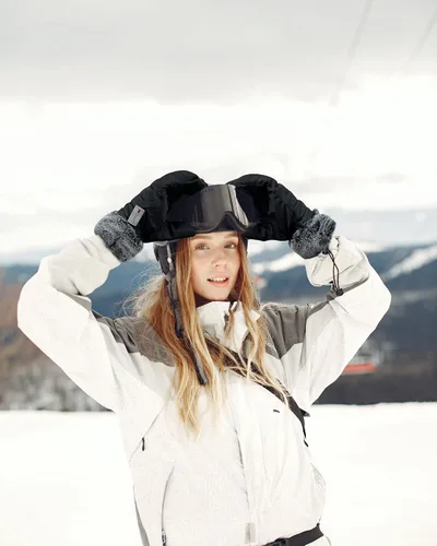 Miniatura 2 de accsa Guantes de nieve impermeables para mujer, 3M Thinsulate, cálidos y resistentes al viento, guantes de esquí para mujer