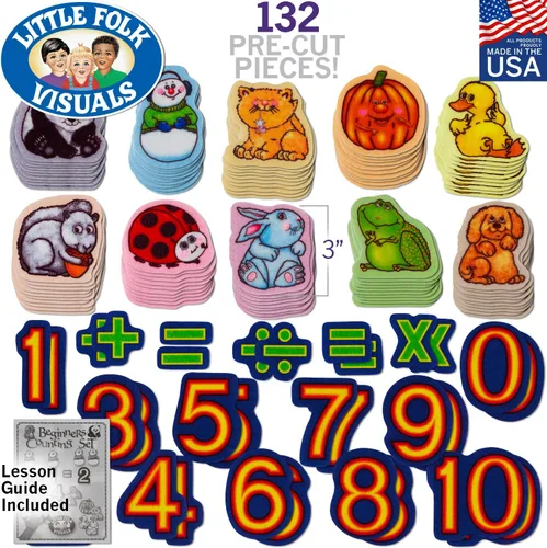 Miniatura 2 de Little Folk Visuals Juego de 132 piezas de fieltro precortadas para principiantes