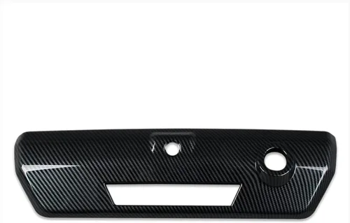 Beautost Compatible con Ford F-150 2021 2022 2023 2024 2025 F150 cromado para puerta trasera trasera (fibra de carbono negro)