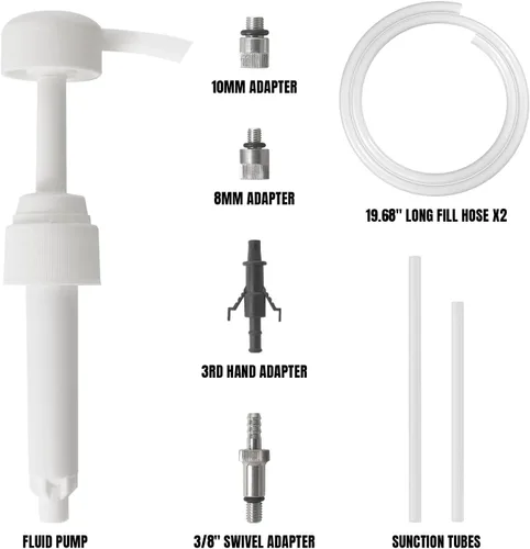Miniatura 2 de Thorstone Bomba de aceite para engranajes de unidad inferior para botellas de cuarto de galón, incluye adaptador de tercera mano, adaptador