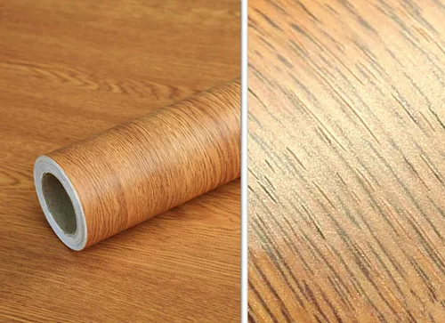 Miniatura 4 de UPREDO Papel adhesivo de grano de madera marrón, papel de pared de vinilo para cajones de aparador (15.8 x 197 pulgadas (16.4 pies), marrón)