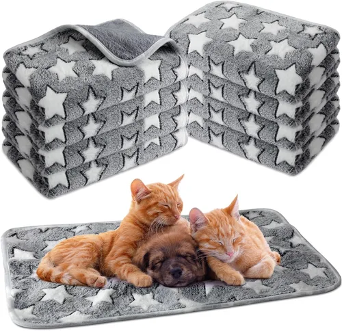Miniatura 8 de Tudomro 8 Piezas Mantas Absorbentes y Lavables para Conejillo de Indias, Ropa de Cama de Vellón Animal, Forros para Jaula, Impermeables