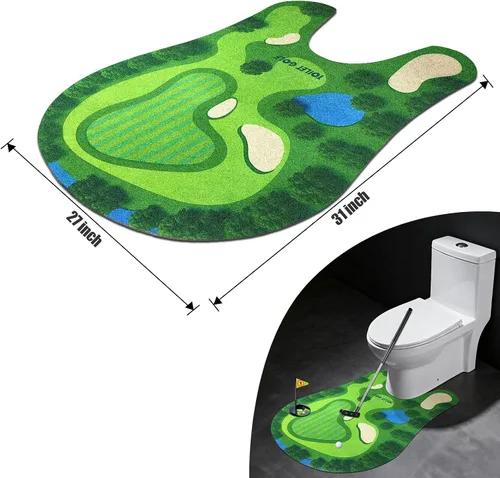 Miniatura 5 de PITCOTT Juego de golf de inodoro, mini golf que se puede jugar en el baño, maravilloso tiempo para el baño, regalos de broma, divertido regalo