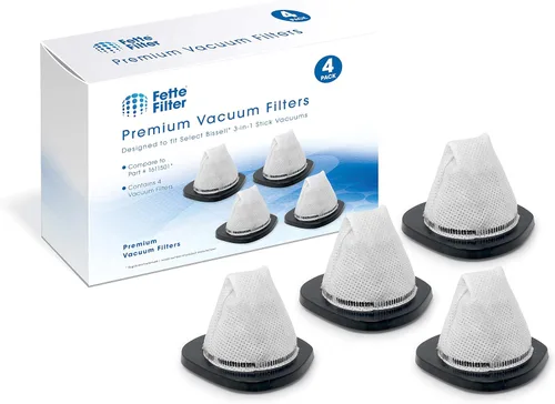 Fette Filter - Paquete de 4 filtros de vacío compatibles con aspiradoras Bissell 3 en 1. Comparar con el número de pieza 1611501