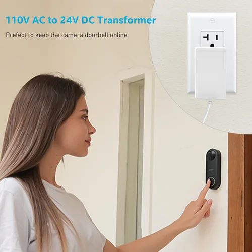 Miniatura 2 de Transformador de timbre de 24 voltios 110V/120V AC a DC 24V Adaptador compatible con tiras de luces LED