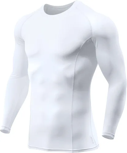 ATHLIO - Paquete de 1 o 3camisetas de compresión de manga larga con FPU 50+ para hombre, camiseta de protección para deportes acuáticos y