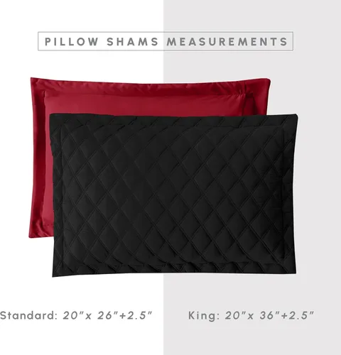 Miniatura 4 de Elegant Comfort Juego de colcha reversible acolchada de 3 piezas con fundas de almohada, exquisitas costuras de diamante para todas las estaciones
