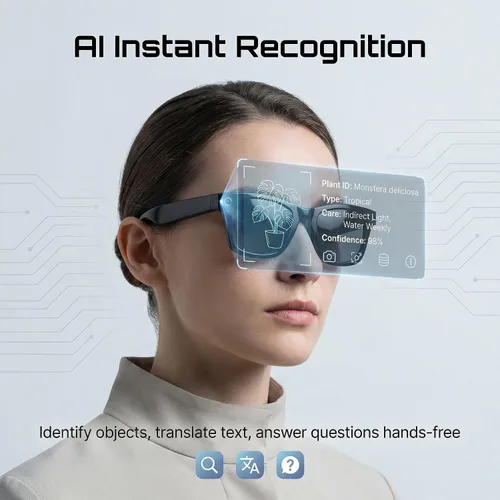 Miniatura 7 de NEXLENZ Gafas Inteligentes con Cámara–8MP Foto y Video Manos Libres, Traducción en Vivo, Reconocimiento de IA con Retroalimentación de Voz, Audio