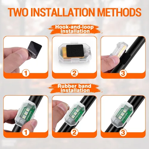 Miniatura 7 de Luces estroboscópicas LED inalámbricas con control remoto, alto brillo, 8 colores, luces anticolisión, impermeables, luces de advertencia