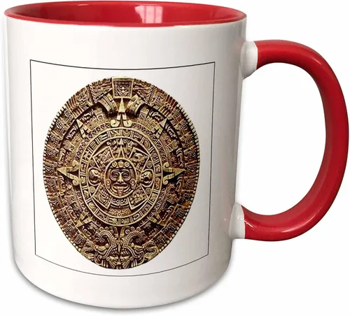 Miniatura 9 de 3dRose mug_60664_6 "Mayan Calendar" - Taza azul de dos tonos, 11 onzas, multicolor Blanco