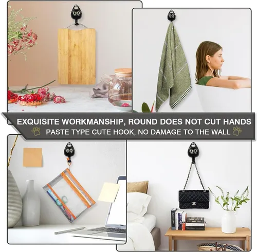 Miniatura 7 de Llavero de búho nocturno, llaves de soporte para llaves, llave de pared magnética de búho nocturno, lindo soporte para llaves de búho, creativo y 3