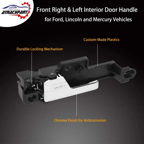 Miniatura 4 de ATRACYPART Paquete de 2 manijas interiores para puerta, lado del conductor y del acompañante - Compatible con Ford Fusion 2006-2012 Mercury Milan