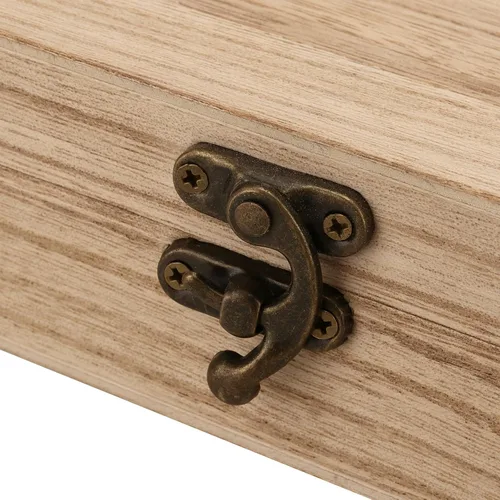 Miniatura 3 de FUNSUEI 10 cajas de madera de 7.9 x 3.9 x 2 pulgadas, caja de madera sin terminar, cajas de madera para manualidades, cajas de madera con tapa