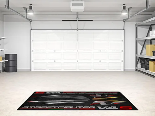 Miniatura 4 de Tapete de estacionamiento para modelos de motocicleta Streetfighter V4 S, tapete para exhibir y para pozo, lavable, antideslizante, para garaje