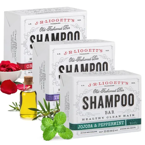 Miniatura 27 de J·R·LIGGETT'S Barra de champú – Fórmula de árbol de té, barra de champú sólida totalmente natural para cabello con aceite de coco y aceite
