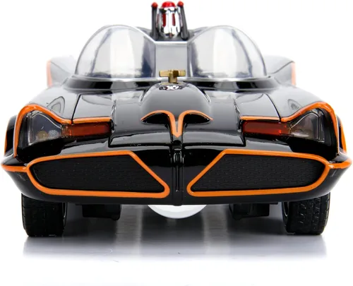 Miniatura 11 de Jada DC Comics 1:18 1966 Serie de TV clásica Batmobile - Coche fundido a presión con figuras de Batman y Robin de 3 pulgadas, juguetes para niños