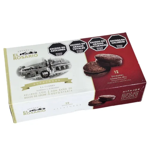 Estancia El Rosario Alfajores Cordobeses con relleno de Dulce de Leche y revestimiento de chocolate con leche, galletas argentinas tradicionales, 40