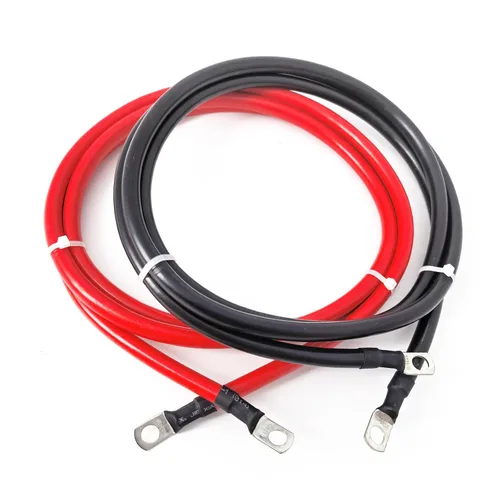 Miniatura 8 de Cable de batería de 2 AWG 2 Calibre de cobre puro Cables inversores de batería con lengüetas de 5/16 pulgadas en ambos extremos Juego de cables