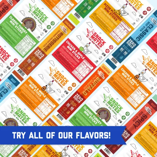 Miniatura 9 de The New Primal Snack Mates - Palito de pollo y arce para niños, (paquete de 8) palito de carne de 0.5 onzas, bocadillo de pollo totalmente natural