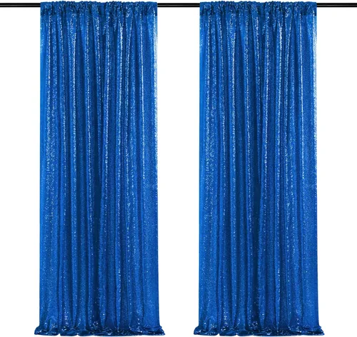 Miniatura 45 de Cortinas de fondo de lentejuelas rosas de 2 piezas, 2 pies x 8 pies, fondo de fotografía, cortina para fiestas con purpurina, fondo de boda, tela