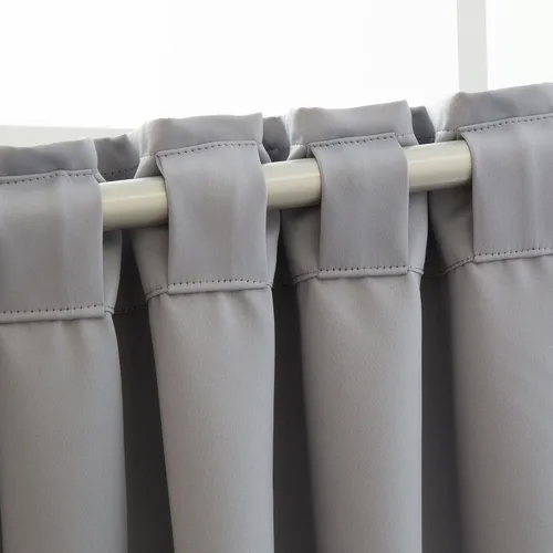 Miniatura 5 de Best Home Fashion Cortinas opacas con aislamiento térmico de alta calidad, pestaña trasera, bolsillo para barra, color gris, 52 pulgadas de ancho x