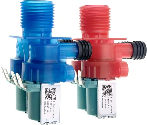Válvula de entrada de agua para lavadora W10240947 y W10240949 apta para Whirlpool, Kenmore, Maytag Washer, reemplaza W11220205, W109215168740,