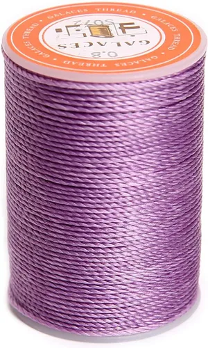Cordón de poliéster encerado, cuerdas recubiertas de cera, impermeable, hilo redondo recubierto de cera para pulseras trenzadas, accesorios de Lila