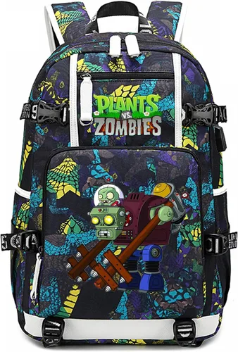 Miniatura 13 de ISaikoy Game Plants vs. Zombies - Mochila de hombro para libros, mochila escolar, mochila para computadora portátil, color azul20