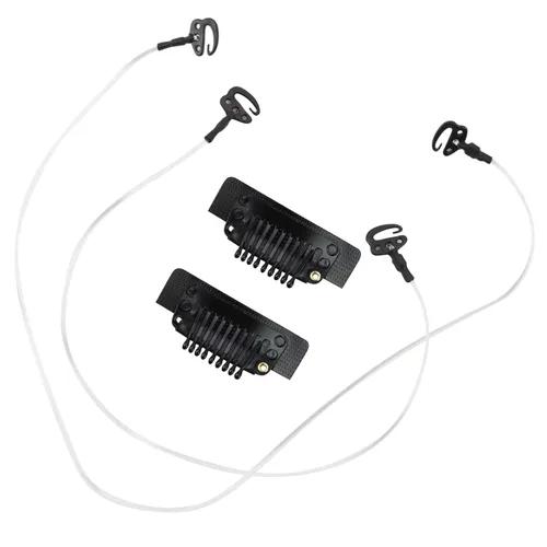 Miniatura 5 de Full Shine - Extensiones de cabello con pinzas adhesivas y extraíbles, con 2 hilos de nailon elásticos e invisibles, color castaño oscuro, 7.87