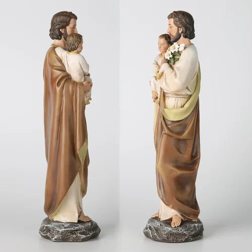 Miniatura 5 de BC Estatua Católica de San José y el Niño Jesús, Figura de Santo Católico, Regalo Religioso para el Día del Padre, Decoración Inspiradora
