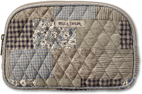 Miniatura 6 de Bella Taylor Bolsa de maquillaje de algodón acolchada grande para mujeres, bolsa de cosméticos de viaje